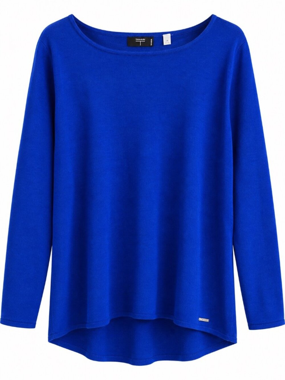 Tahari Woman Royal Blue Long Sleeve Top 1X Rayon/Nylon